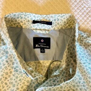 Ben Sherman Green and Cream Patterned Shirt